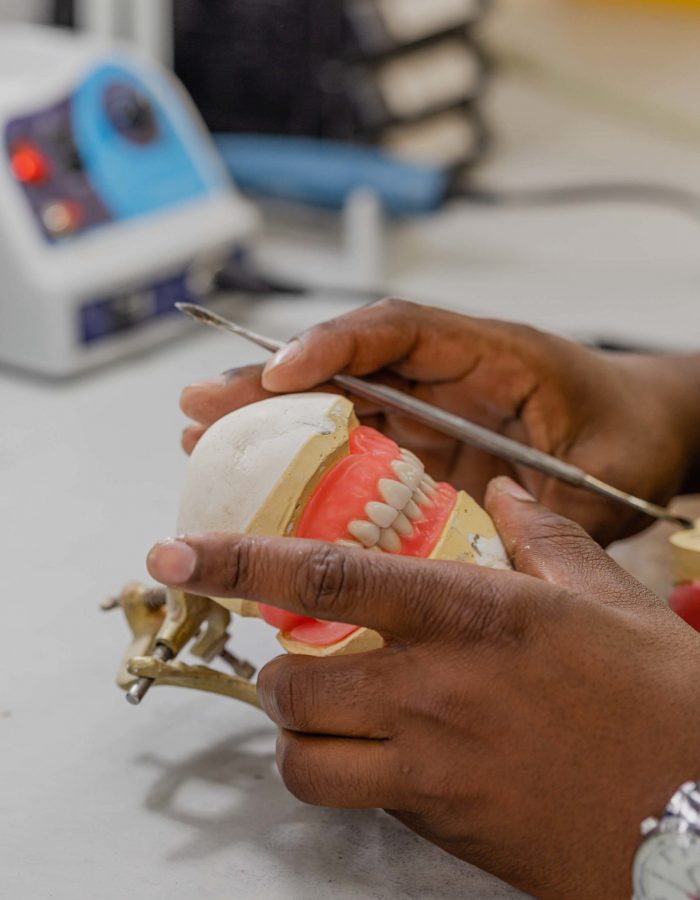 Making dentures for patients